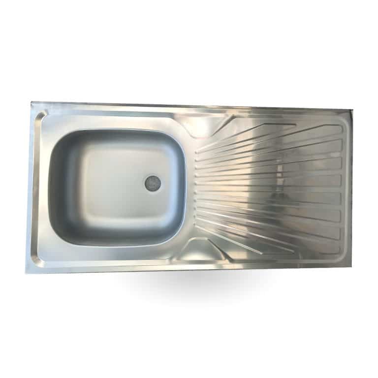سینک روکار مدل 5.*50*100 یک لگن استیل البرز (نوع پِرِسی)